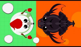 MOPE.IO // SNOWMAN VS KING DRAGON IN ARENA // EASY TAKEOVER