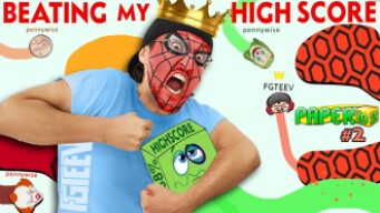 Paper.IO SPIDERMAN King!  Sweet Revenge & Penny's of Wisdom! (FGTeeV Mobile vs PC)