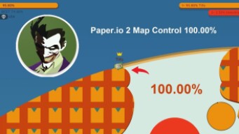 Paper.io 2 Map Control 100.00% [King Of Paper]