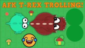 MOPE.IO FUNNY AFK T-REX TROLLING! // DRAGGING ANIMALS TO DEATH! (Mopeio Funny Moments)