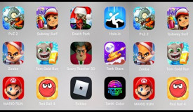 PvZ 2,Subway Surf,Death Park,Hole.io,Zooba,Tom Gold Run,Scary Teacher 3D,Tank Stars,Mario Run