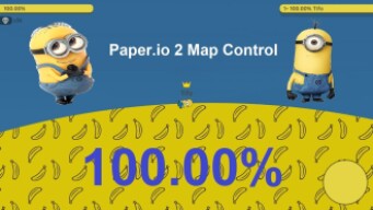 Paper.io 2 Map Control: 100.00% [Minions]
