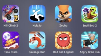 Hill Climb 2,Hole.io,Zooba,Snail Bob 2,Tank Star,Sausage Run,Red Ball Legend