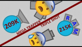 Diep.io | The Ram Gang! - 209K Mega Trapper & 215K Ram Triple Shot!