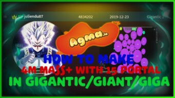 Agma.io How to make 4M mass with 15 portal !
