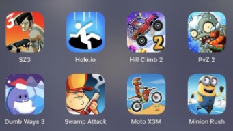 SZ 3,Hole.io,Hill Climb 2,PVZ 2,Dumb Ways 3,Swamp Attack,Motor X3M