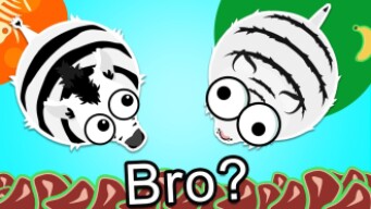 I became a RARE ZEBRA CLONE in Mope.io