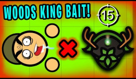 BAITING WITH THE WOODS KING HELMET! (Surviv.io Trolling)