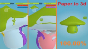 Paper.io 3d Map Control: 100.00% [Cinema Real 3D]