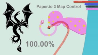 Paper.io 3 Map Control: 100.00% [Fantasy]