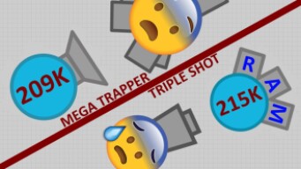 Diep.io | The Ram Gang! - 209K Mega Trapper & 215K Ram Triple Shot!