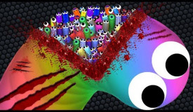 Slither.io Monster Hacker vs Small A.I. Snakes (Epic Slitherio Gameplay)