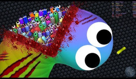 Slither.io BIG HACKER vs SMALL A.I. Snake Army World Record (Epic Slitherio Gameplay)