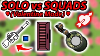 SOLO VS SQUADS IN THE NEW VALENTINE MODE ! | SURVIV.IO