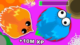 How to TROLL a GIANT NOOB for XP in Mope.io