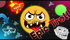 Agma.io NEW TROLL SKIN?! (THEY SPLIT FOR IT) * Awesome Moments *