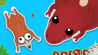 Giant NOOB trolling Big PRO in Mope.io