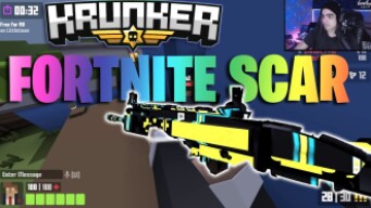 Krunker io: Using the  Scar from Fortnite. sick clips.