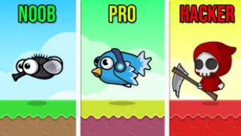 NOOB vs PRO vs HACKER !! - Flyordie.io