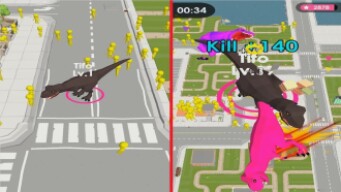 Dinosaur Rampage (Hole.io) World Record Map Control