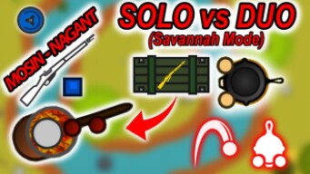 SOLO VS DUO IN THE SAVANNAH MODE ! | SURVIV.IO