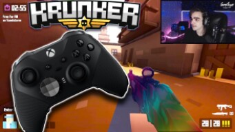 Dominating with a controller on krunker io