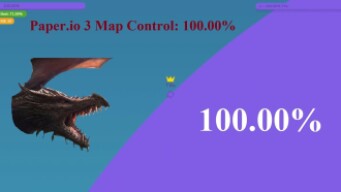 Paper.io 3 Map Control: 100.00% [Dragon]