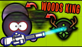 Surviv.io MINIGUN vs WOODS KING HELMET BAIT!! (Survivio Woods Mode Update)