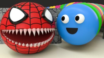Spider Pacman VS SLITHER.IO IN REAL LIFE about Worms from the game Part 2