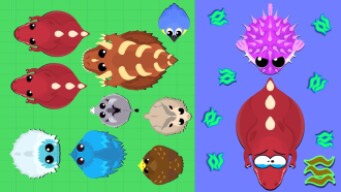 DEMON FISH KILLED T-REX IN WATER // RARE JACKASS DONKEY GOLDEN EAGLE AND BIG GOAT IN MOPE.IO