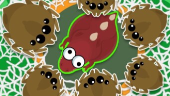 Spiders TROLLING on Poisoned Lake in MOPE.IO