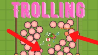 Pink Afro in Blossom Burbs Trolling // Zombs Royale.io