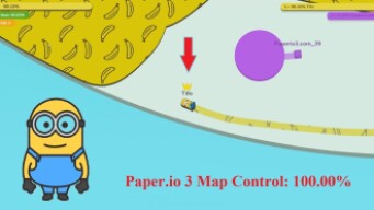 Paper.io 3 Map Control: 100.00% [Minions]
