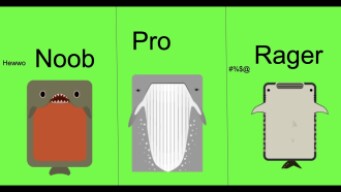 Pro vs Rager vs Noob in deeeep.io 1v1