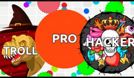 PRO vs TROLL vs HACKER in Agma.io ( Game Like Agar.io )