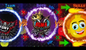 TEAM vs BOTS vs SKILLS in this epic game called Agma.io