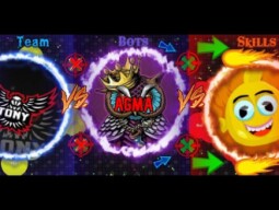 TEAM vs BOTS vs SKILLS in this epic game called Agma.io