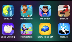 Boas.io, Hooked Inc, Mr Bullet, Suck.io, Soap Cutting, Hitmasters, Draw Road 3D, Hole.io