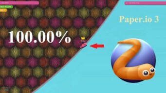 Paper.io 3 Map Control: 100.00% [Epic Slither]