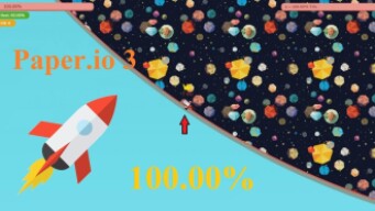 Paper.io 3 Map Control: 100.00% [Jet]