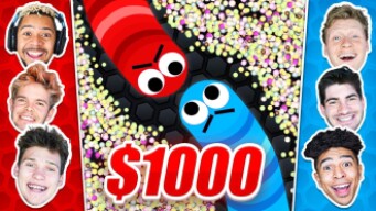 Whoever Gets The LONGEST Snake wins $1000! - Slither.io