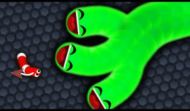 Slither.io A.I. 1 Pro Tiny Snake vs Giant Hacker Snakes Epic Slitherio Gameplay! (WormsZone.io)