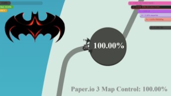 Paper.io 3 Map Control: 100.00% [Epic Bat]