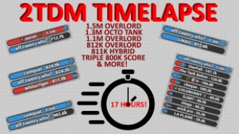 Diep.io | 17 Hour Timelapse - What Goes On In A Diep Server Throughout The Day?