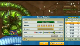 LittleBigSnake.io Best 315K Score Amazing A.I. Gameplay Moments Epic/Amazing Video