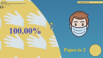 Paper.io 2 Map Control: 100.00% [Stay Safe]