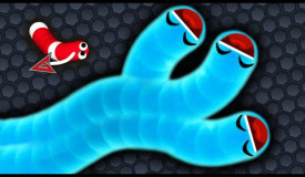 Slither.io A.I. 1 Tiny Hacker Snake vs Monster Snakes Epic Slitherio Gameplay! (WormsZone.io)