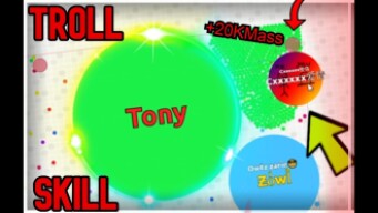 Agma.io Tony Amazing Skills + Funny Moments (TROLL)