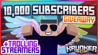10,000 SUBS GIVEAWAY | Rick Rolling STREAMERS - Krunker.io