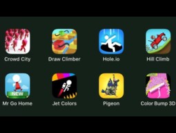 Crowd City, Draw Climber, Hole.io, Hill Climb, Mr Go Home, Jet Colors, Pigeon, Color Bump 3D.